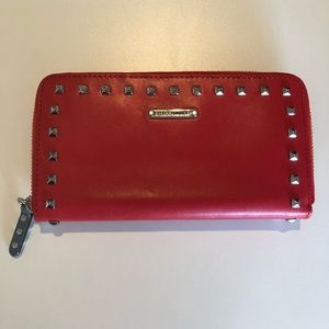Rebecca Minkoff Studded Red Leather Wallet
